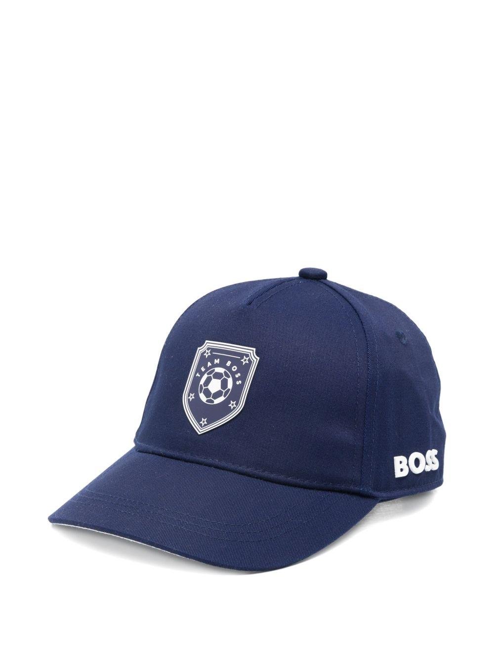 Cappello da baseball per bambino BOSS Kids blu con applicazione logo - Rubino Kids