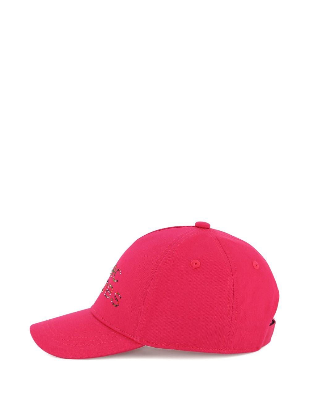 Cappello da baseball The Marc Jacobs Kids fucsia con logo sul davanti - Rubino Kids