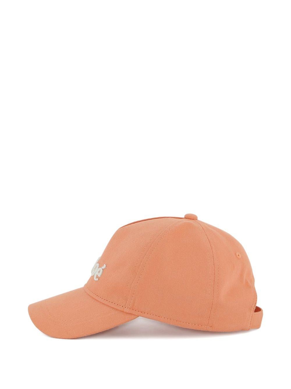 Cappello per bambina Chloé Kids rosa con logo ricamato - Rubino Kids