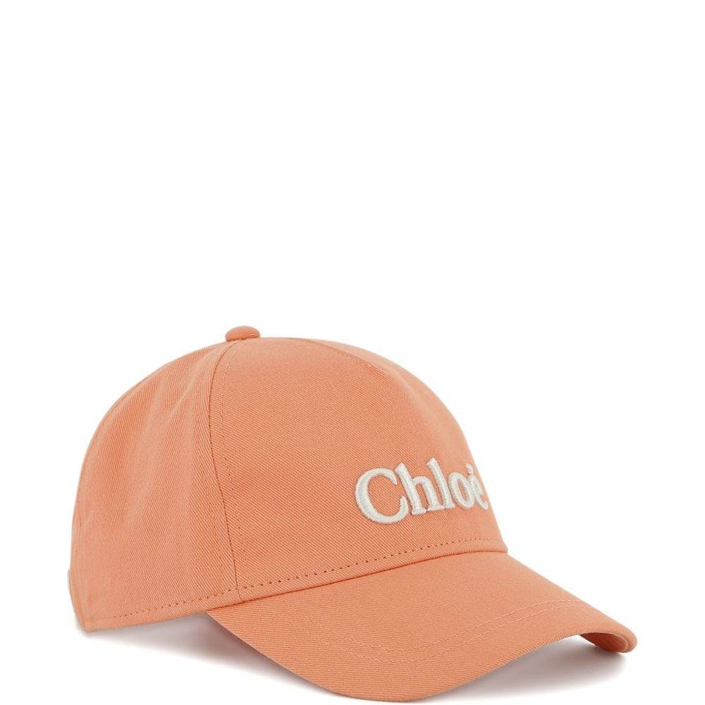 Cappello per bambina Chloé Kids rosa con logo ricamato - Rubino Kids