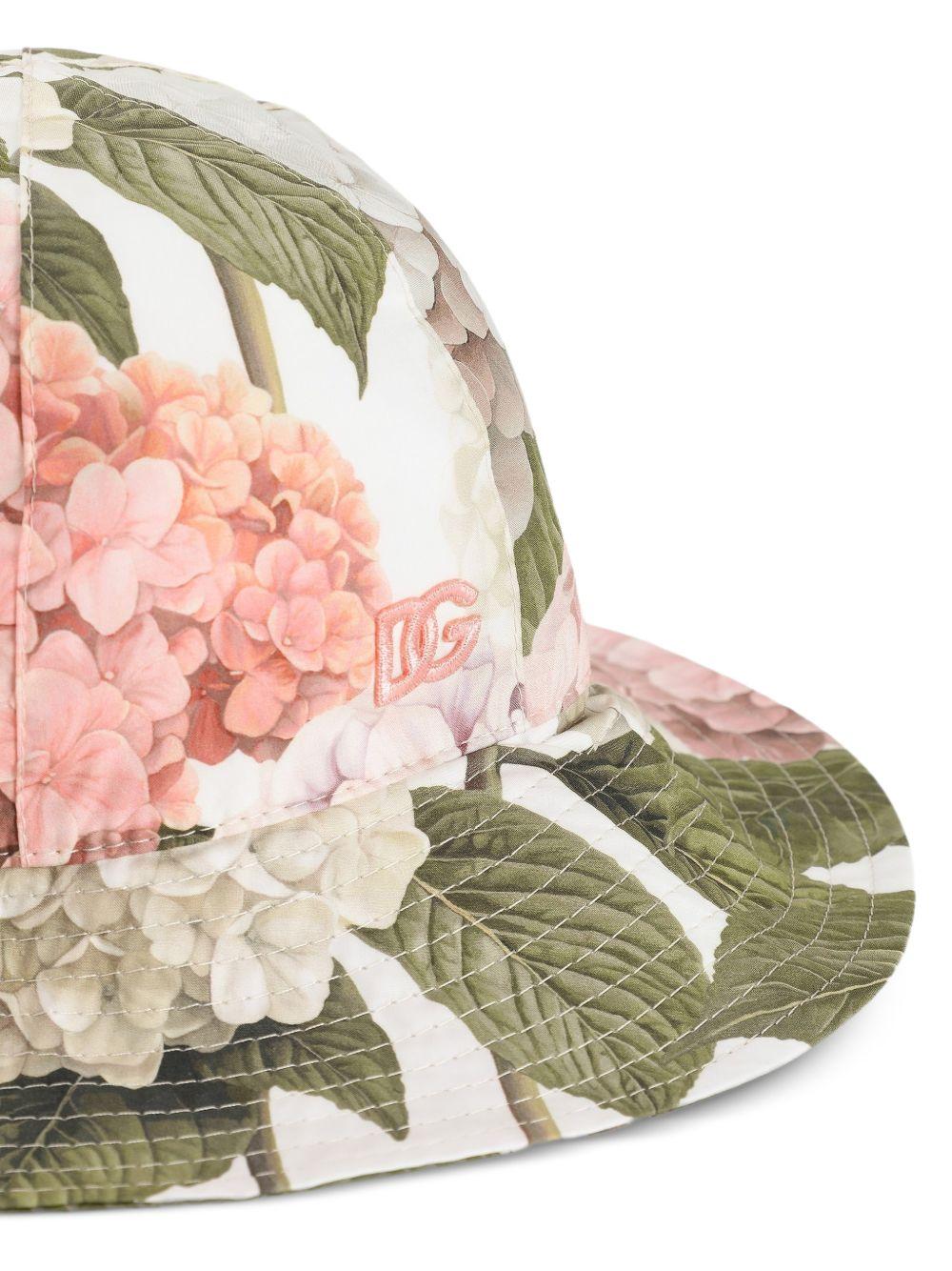 Cappello per bambina Dolce & Gabbana Kids multicolore con stampa floreale - Rubino Kids