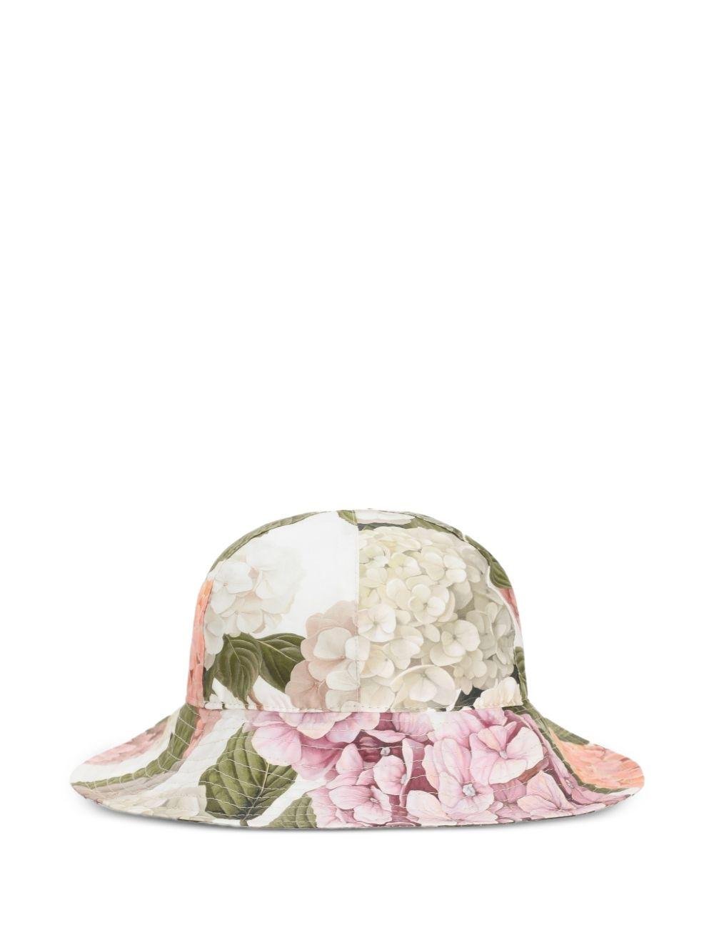 Cappello per bambina Dolce & Gabbana Kids multicolore con stampa floreale - Rubino Kids