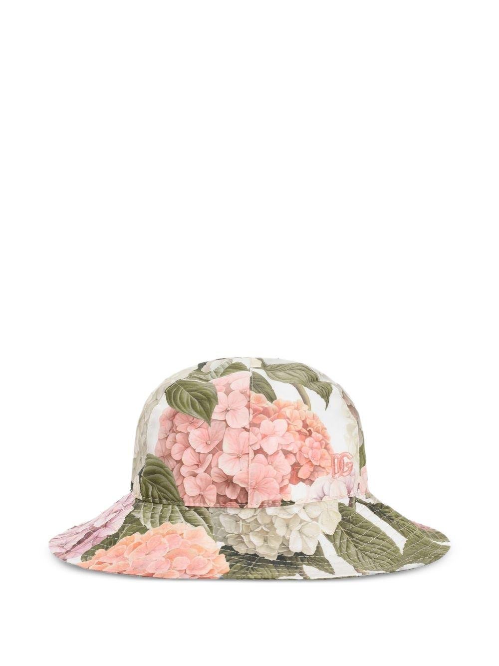 Cappello per bambina Dolce & Gabbana Kids multicolore con stampa floreale - Rubino Kids