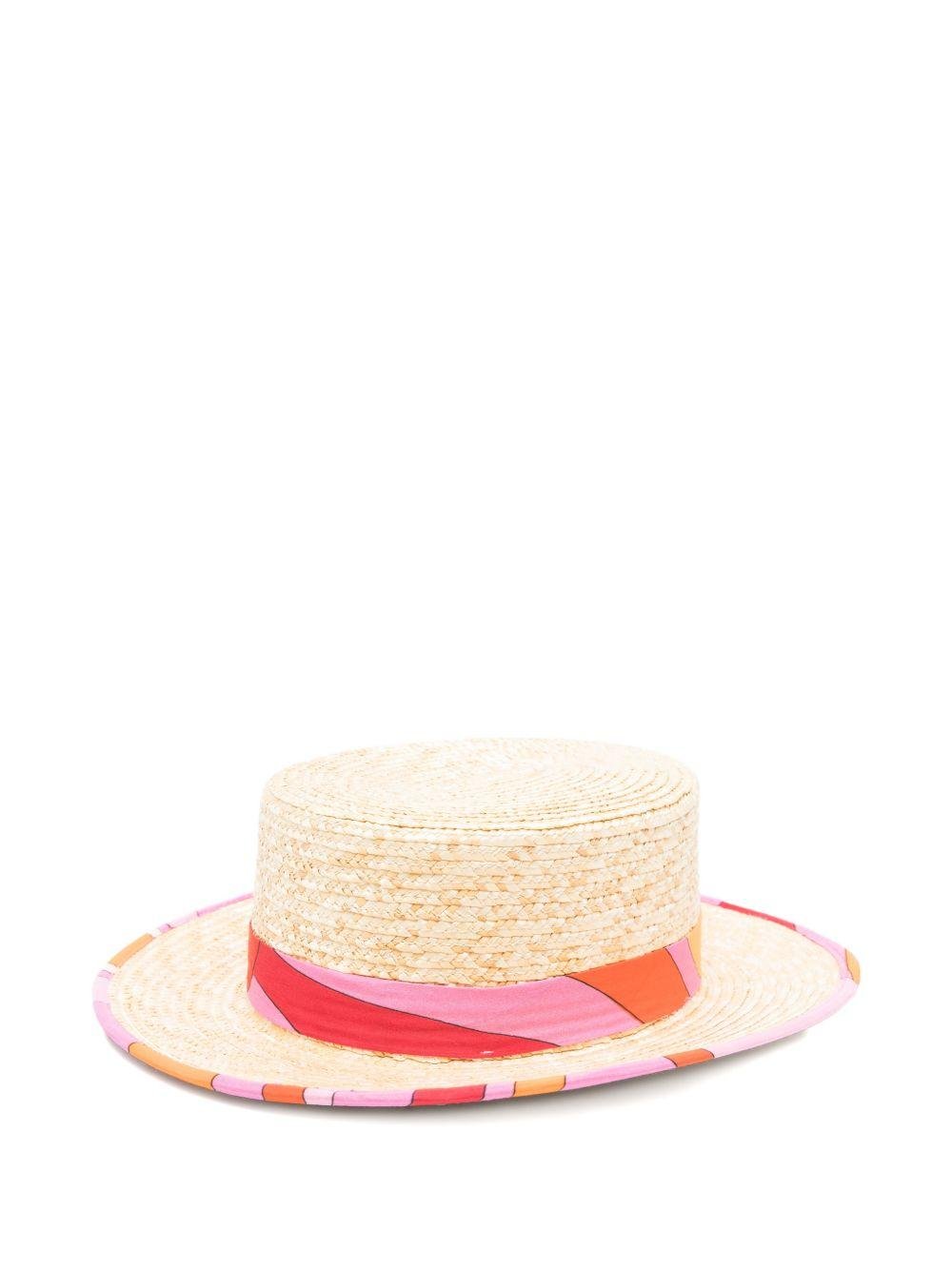 Cappello per bambina Emilio Pucci Junior beige con decorazione a fantasia - Rubino Kids