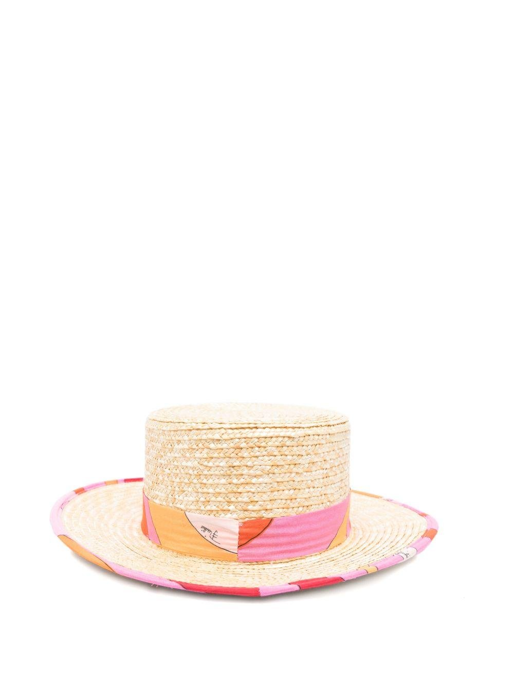 Cappello per bambina Emilio Pucci Junior beige con decorazione a fantasia - Rubino Kids