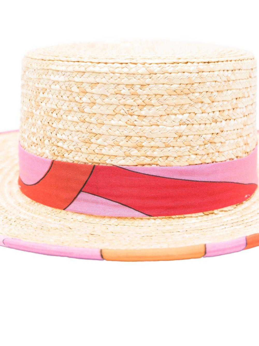 Cappello per bambina Emilio Pucci Junior beige con decorazione a fantasia - Rubino Kids