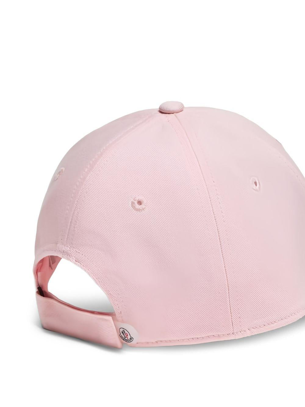 Cappello per bambina Moncler Enfant rosa con tesa curva - Rubino Kids