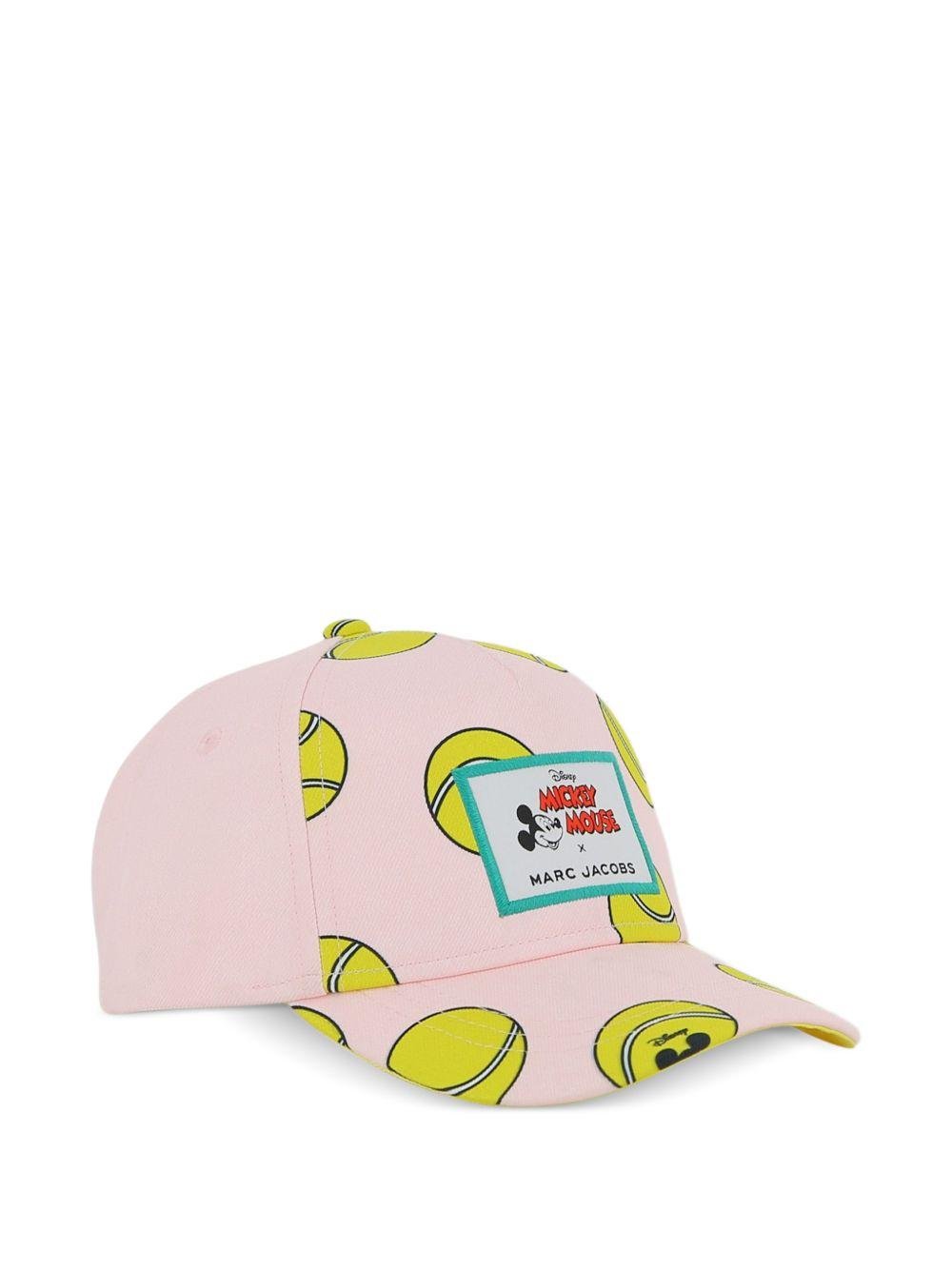 Cappello per bambina The Marc Jacobs Kids x Mickey Mouse rosa con stampa palline da tennis - Rubino Kids