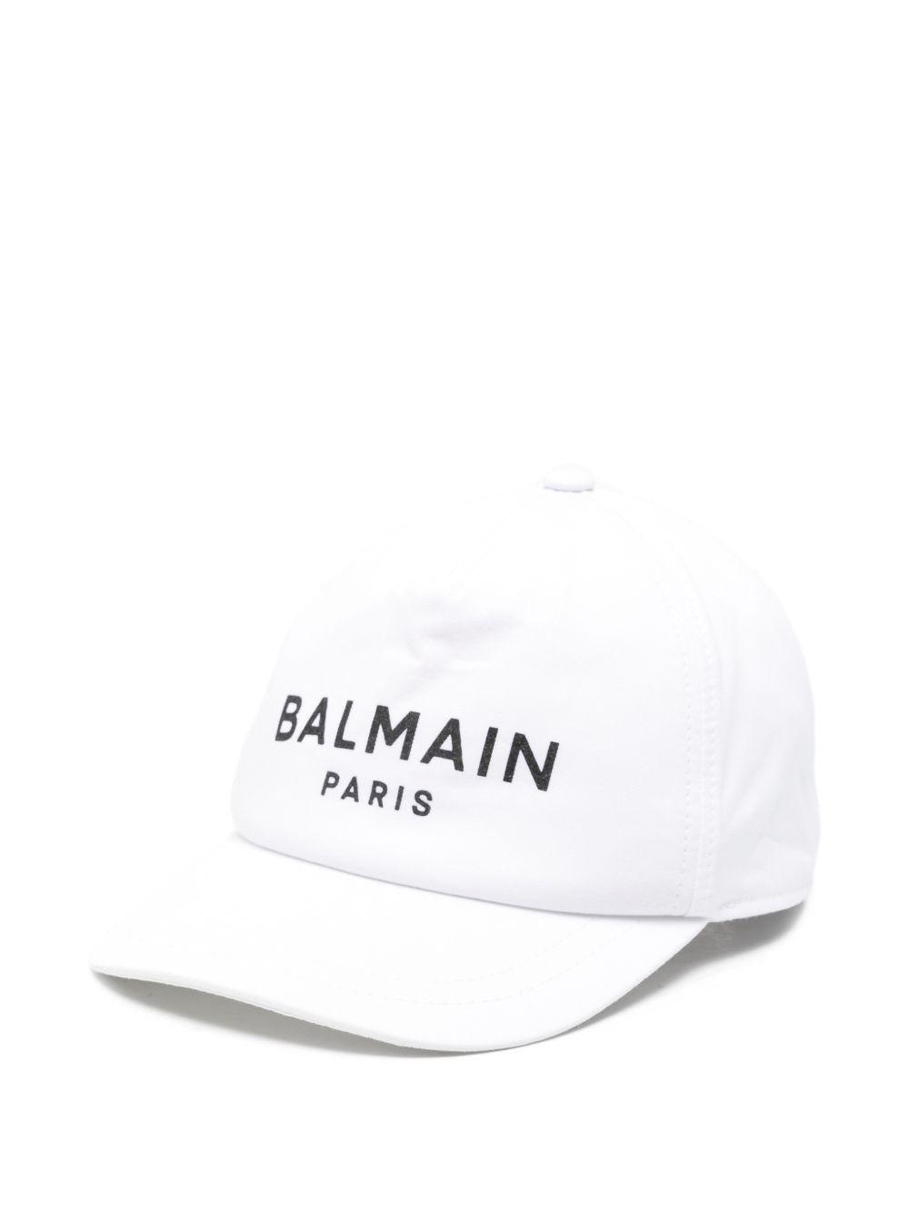 Cappello per bambini Balmain Kids bianco con logo - Rubino Kids