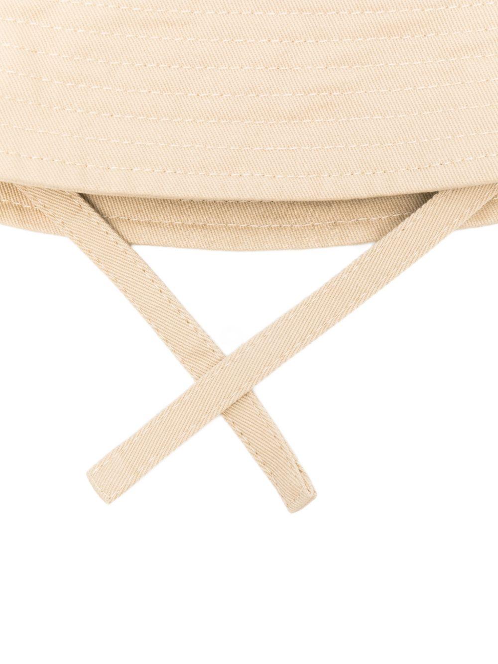 Cappello per bambino Boss Kidswear beige con rifiniture a righe - Rubino Kids