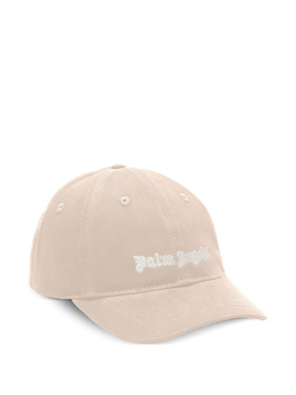 Cappello per bambino Palm Angels Kids beige con logo ricamato - Rubino Kids