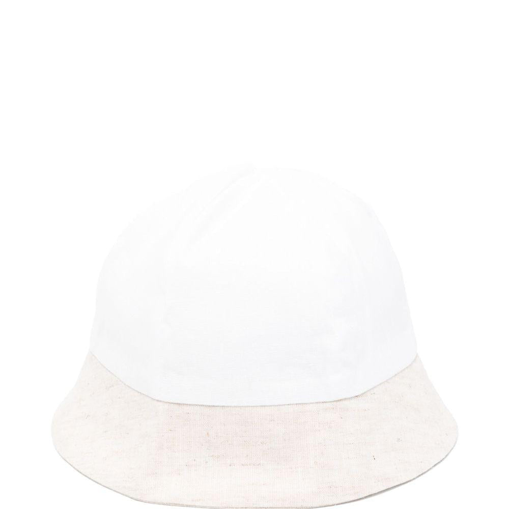 Cappello per neonata La Stupenderia bianco con orlo a contrasto e corona rotonda - Rubino Kids