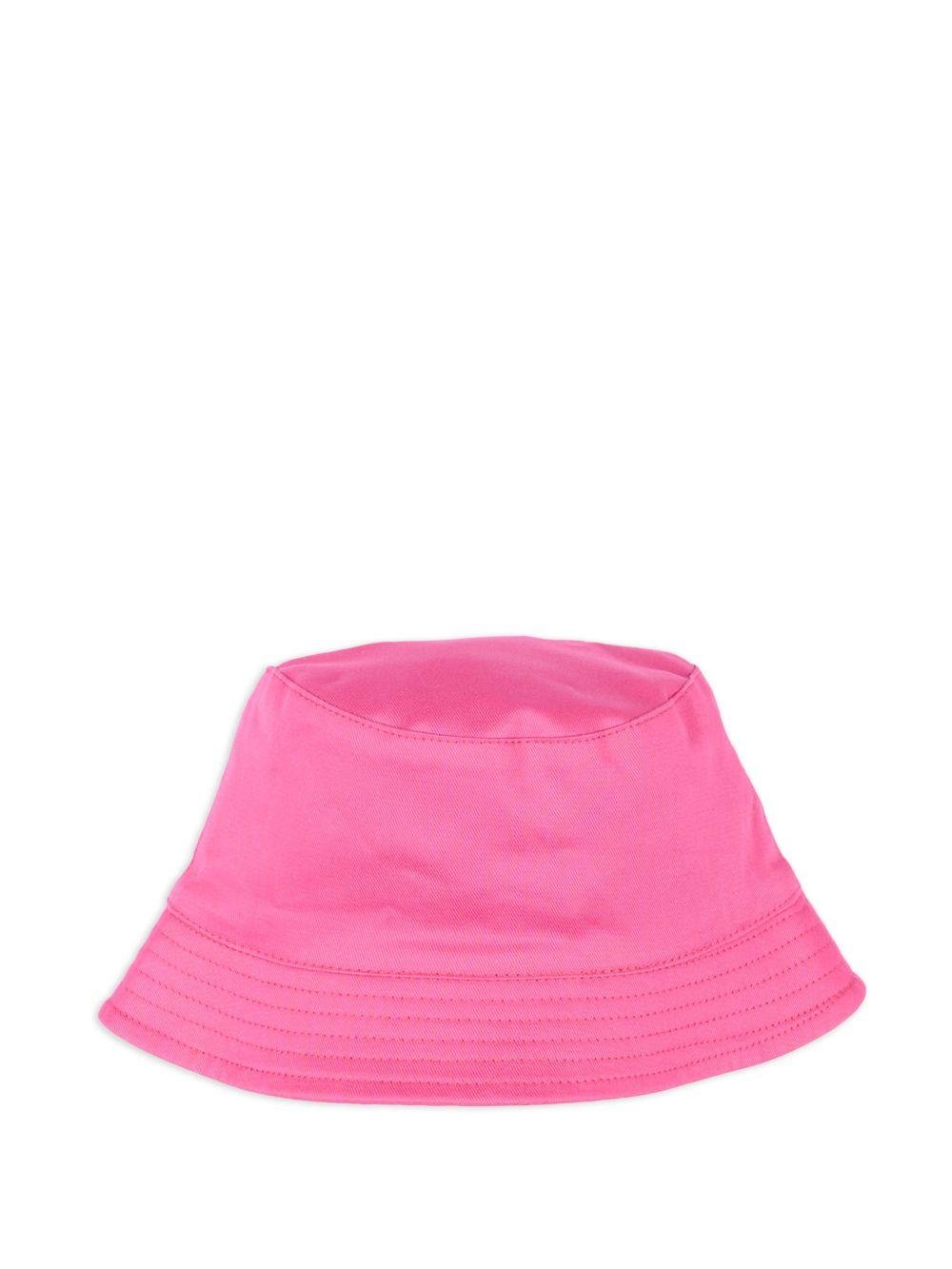 Cappello per neonata Moschino Kids fucsia con stampa Teddy Bear - Rubino Kids