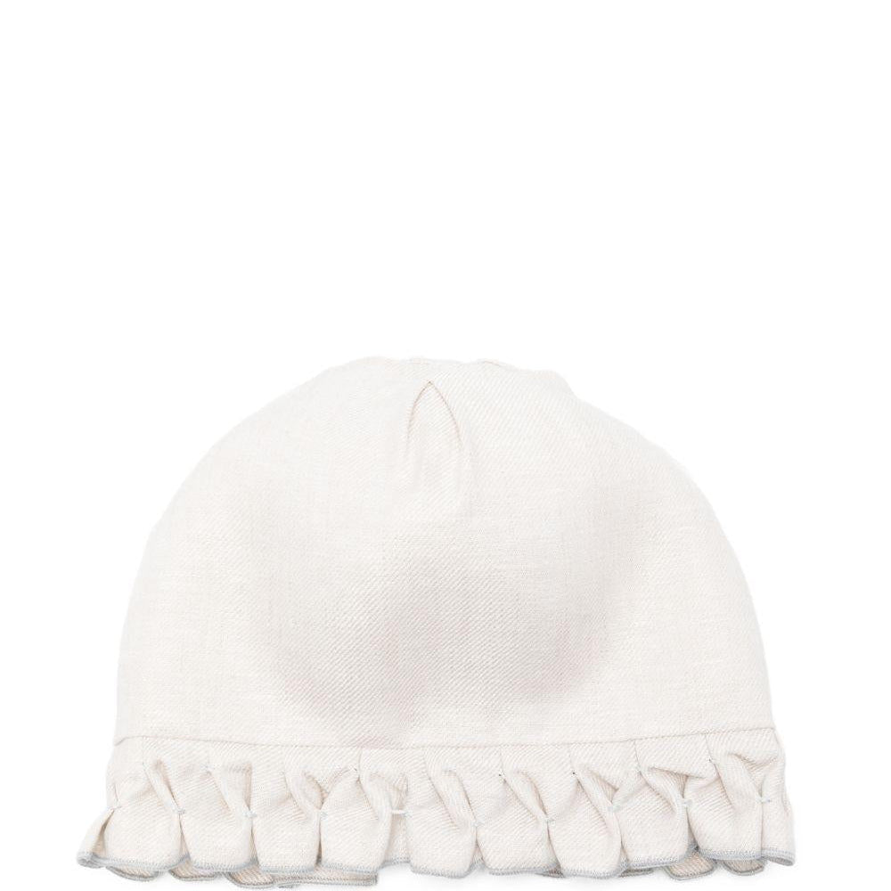 Cappello per neonati La Stupenderia beige con chiusura con lacci - Rubino Kids