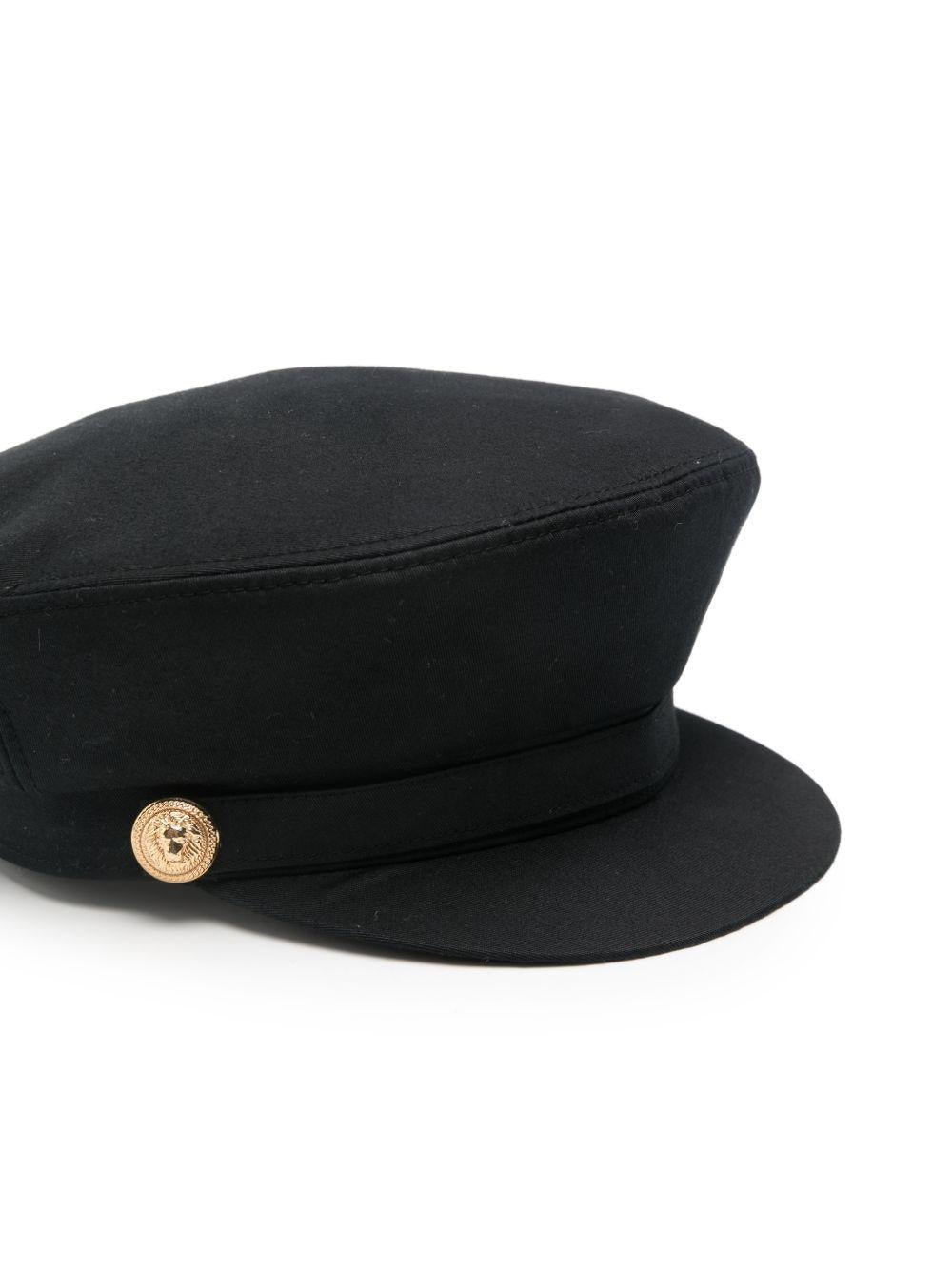 Cappelo per bambina Balmain Kids nero con bottoni - Rubino Kids