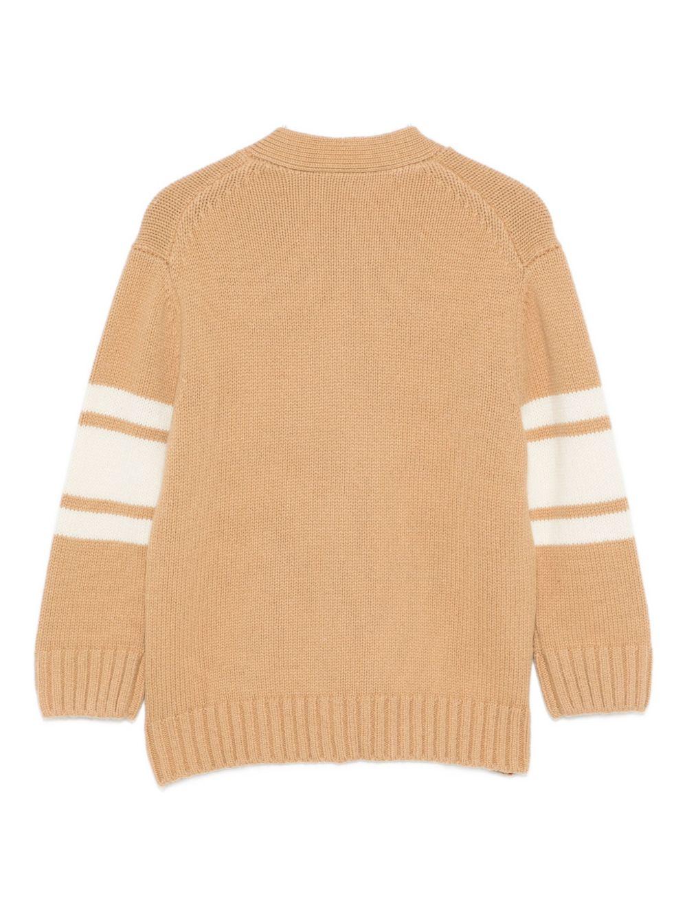 Cardigan per bambino Paolo Pecora Kids marrone cammello con bottoni - Rubino Kids