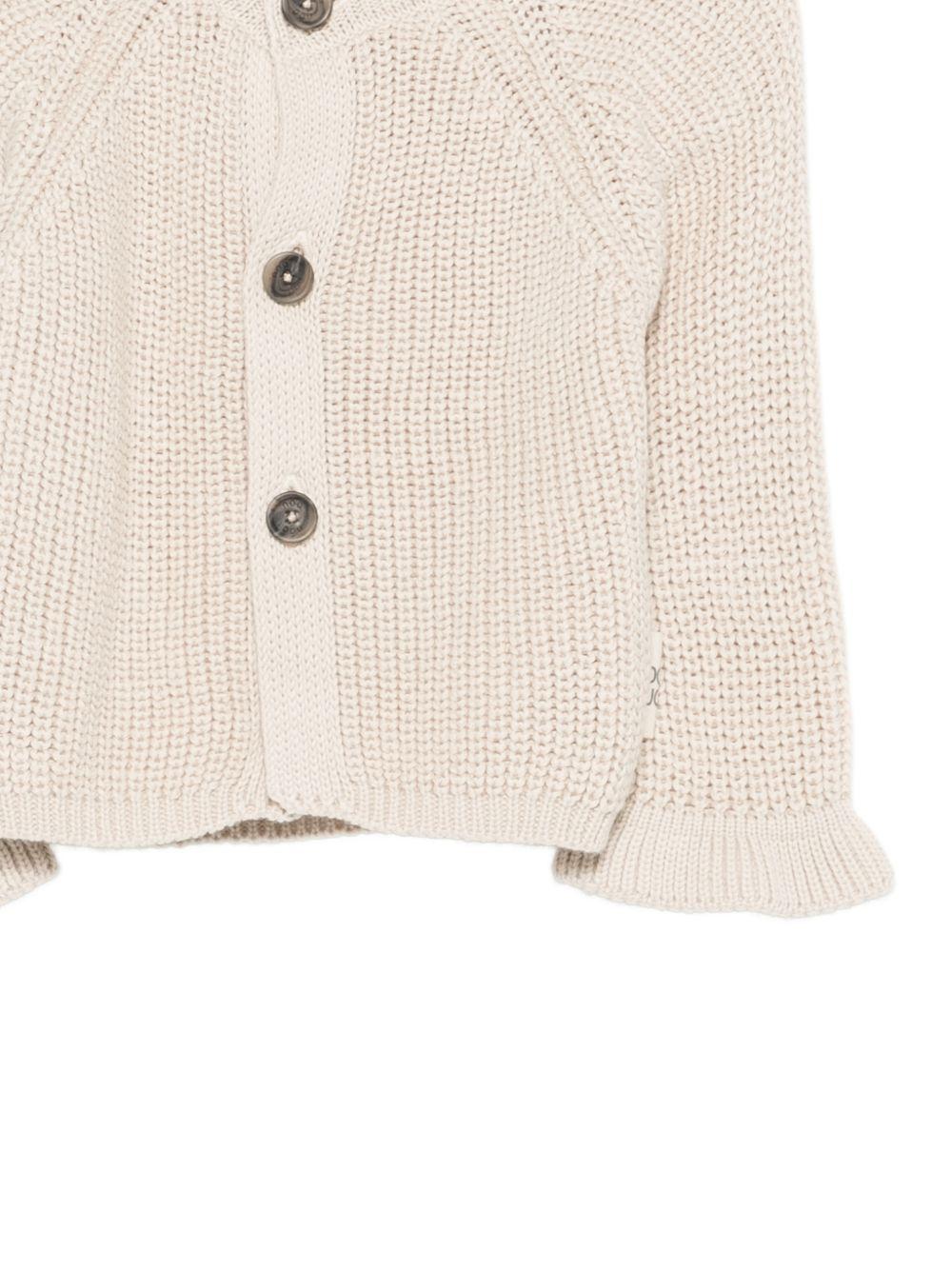 Cardigan per neonata Douuod Kids beige con orlo arricciato - Rubino Kids