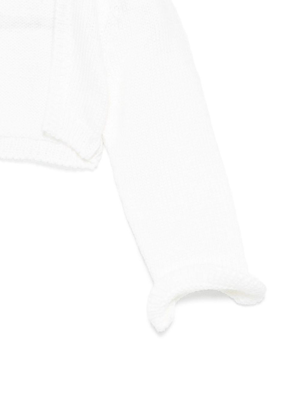 Cardigan per neonata La Stupenderia bianco con maniche a balze - Rubino Kids
