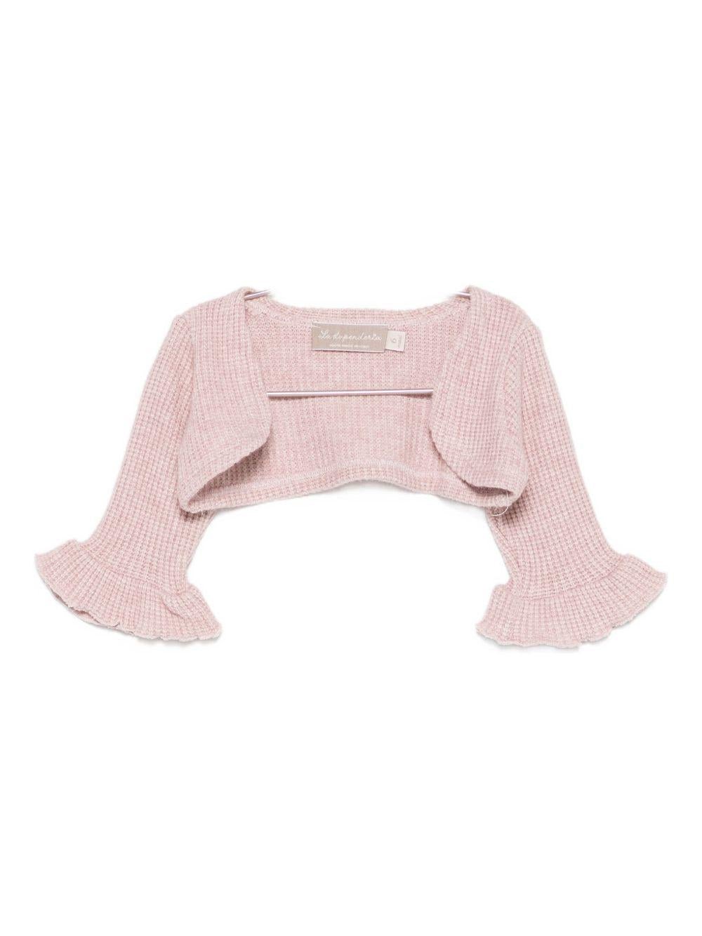 Cardigan per neonata La Stupenderia rosa con dettagli arricciati - Rubino Kids
