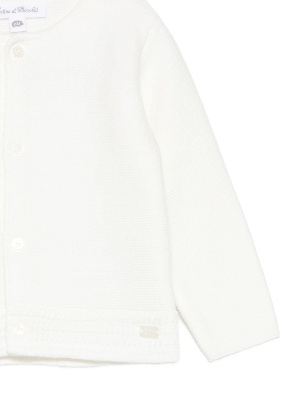 Cardigan per neonata Tartine & Chocolat bianco con bottoni - Rubino Kids