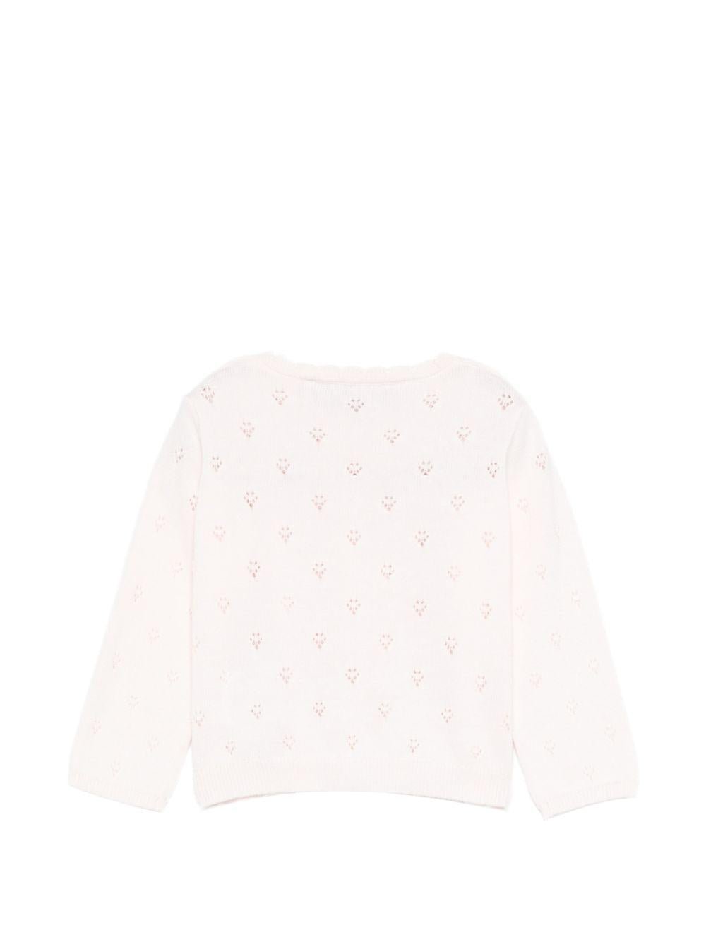 Cardigan per neonata Tartine Et Chocolat rosa con design traforato - Rubino Kids