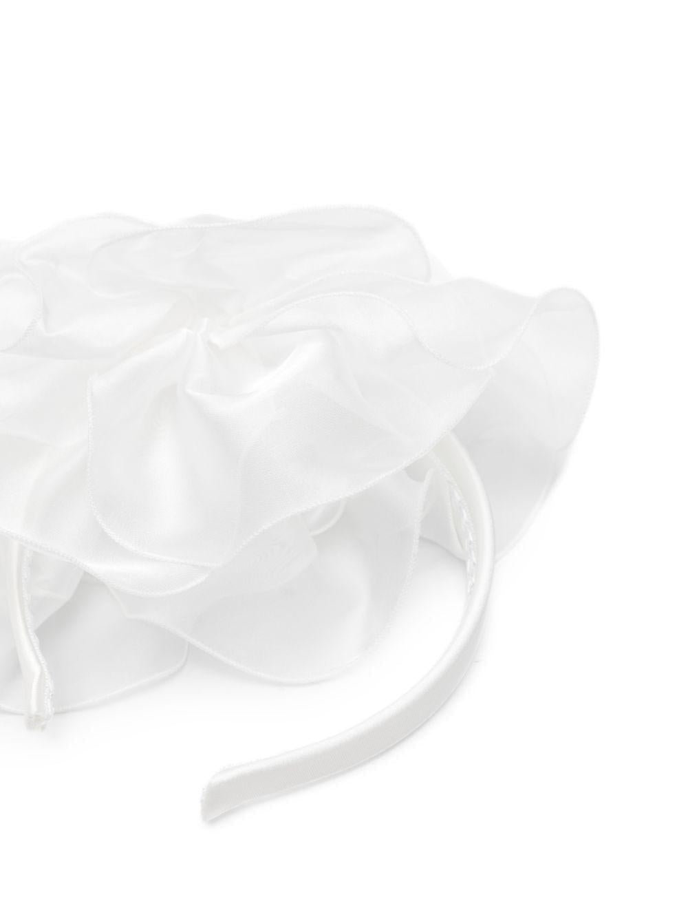 Cerchietto per bambina Colorichiari bianco con dettagli arricciati - Rubino Kids