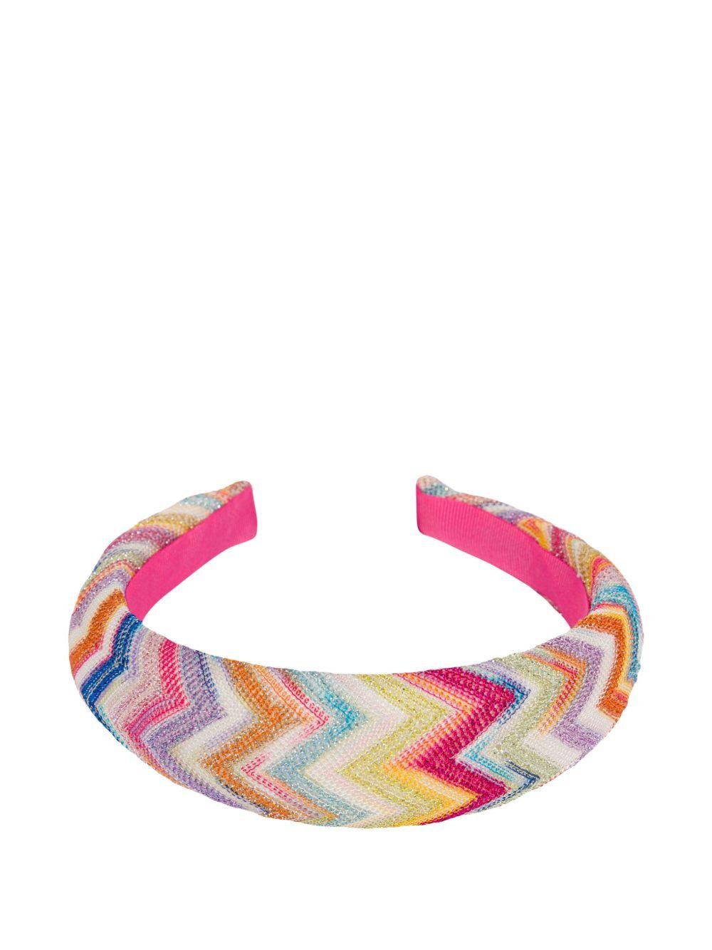 Cerchietto per bambina Missoni Kids multicolore con motivo a zig zag - Rubino Kids
