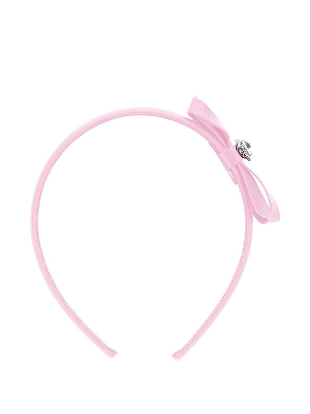 Cerchietto per bambina Monnalisa rosa con fiocco - Rubino Kids