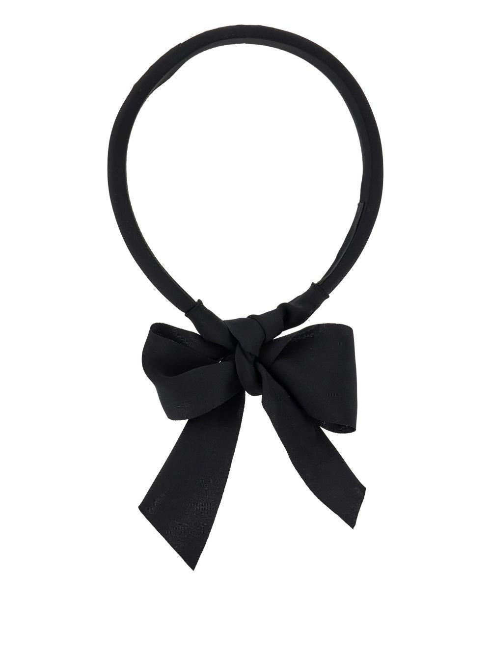 Cerchietto per bambina Philosophy di Lorenzo Serafini Kids nero con dettaglio fiocco - Rubino Kids