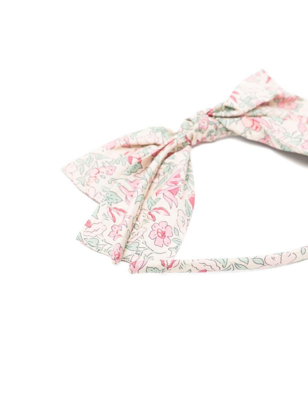 Cerchietto per capelli per bambina Bonpoint bianco con stampa floreale - Rubino Kids