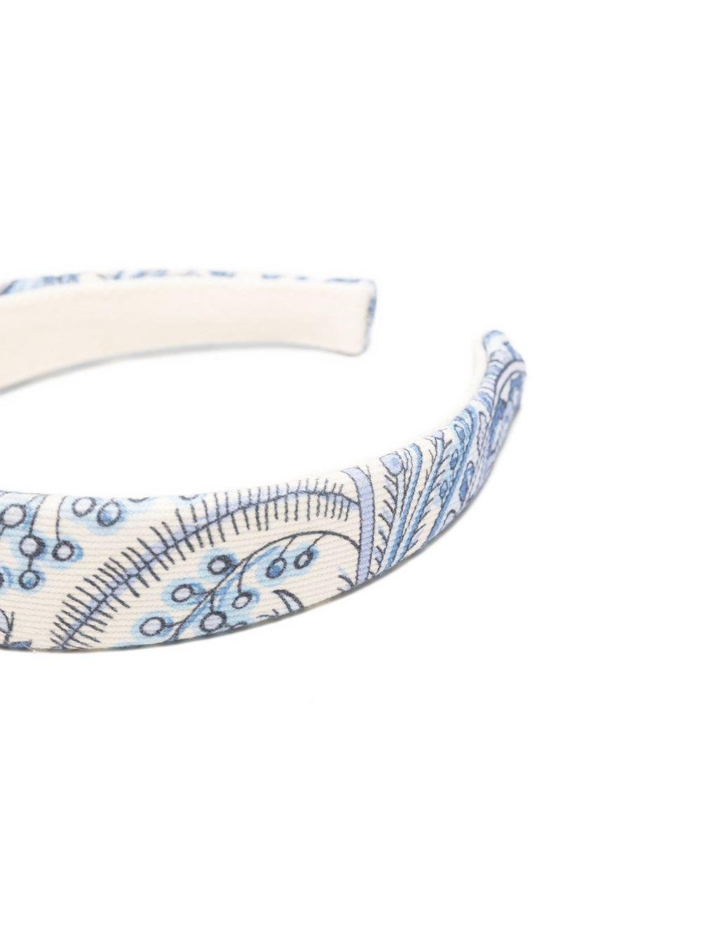 Cerchietto per capelli per bambina Etro Kids blu con stampa floreale - Rubino Kids