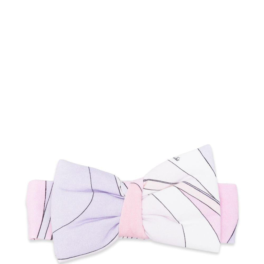 Cerchietto per neonata Emillio Pucci Junior lilla con dettaglio fiocco - Rubino Kids