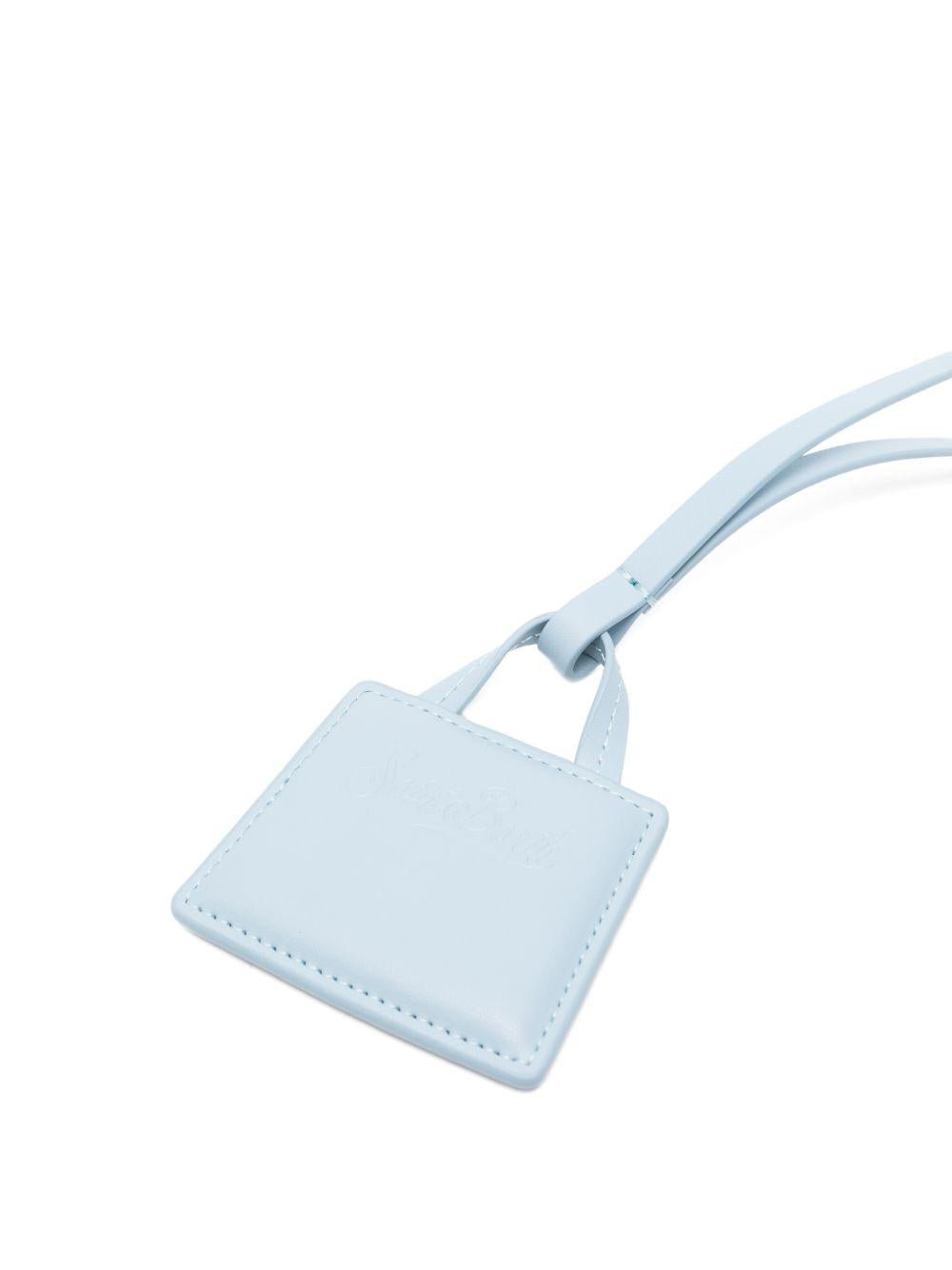 Charm per borsa MC2 Saint Barth azzurro con logo impresso - Rubino Kids