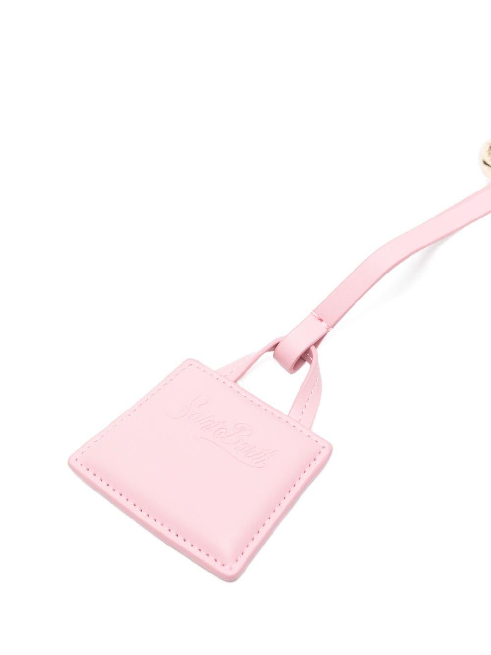 Charm per borse MC2 Saint Barth rosa con logo impresso - Rubino Kids