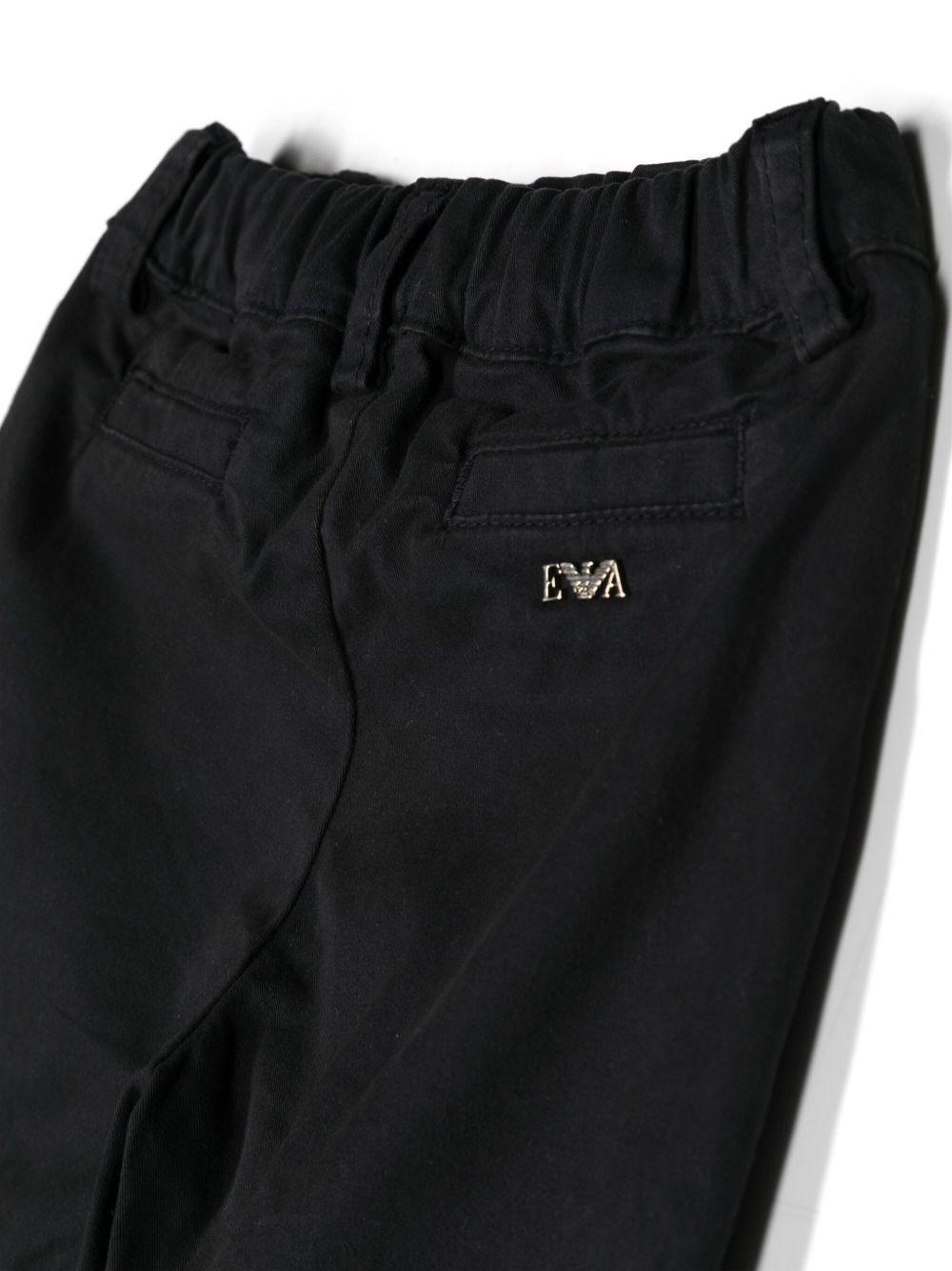 Chino per neonato Emporio Armani Kids blu con vita elasticizzata - Rubino Kids