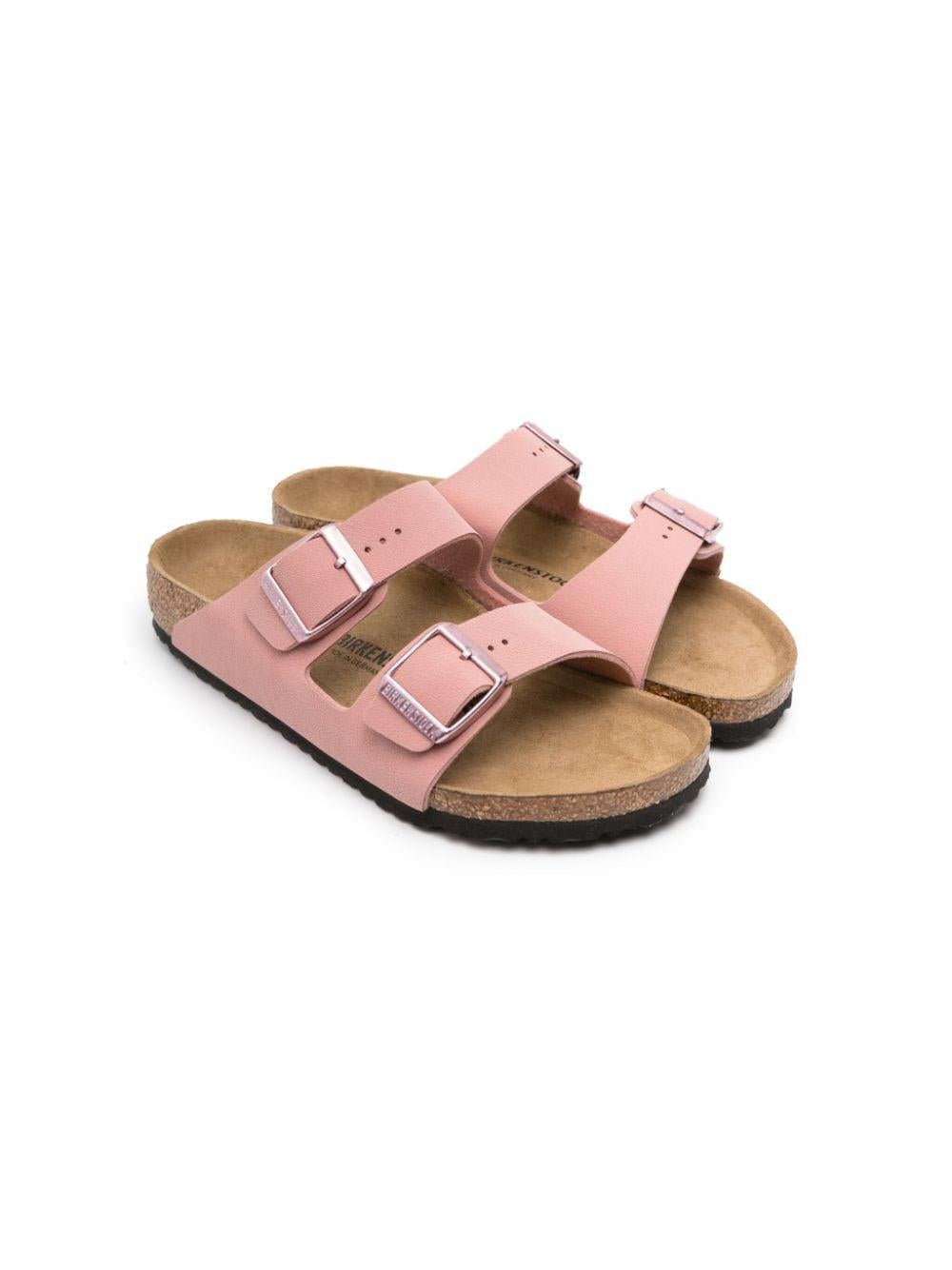 Ciabatte Arizona per bambina Birkenstock Kids rosa con doppia fascia - Rubino Kids