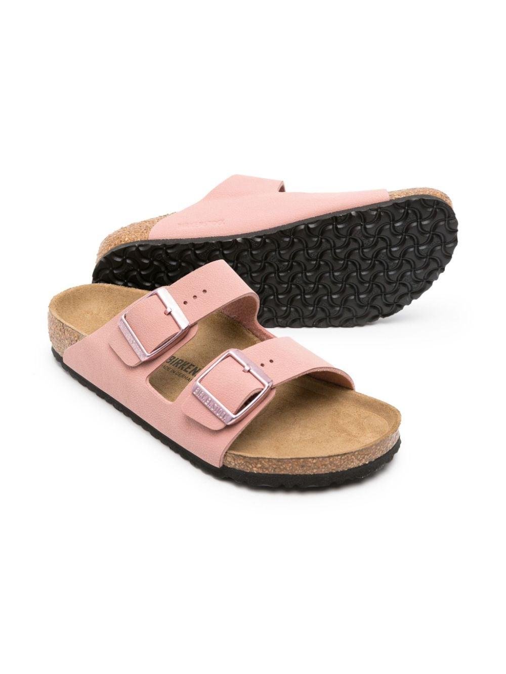 Ciabatte Arizona per bambina Birkenstock Kids rosa con doppia fascia - Rubino Kids