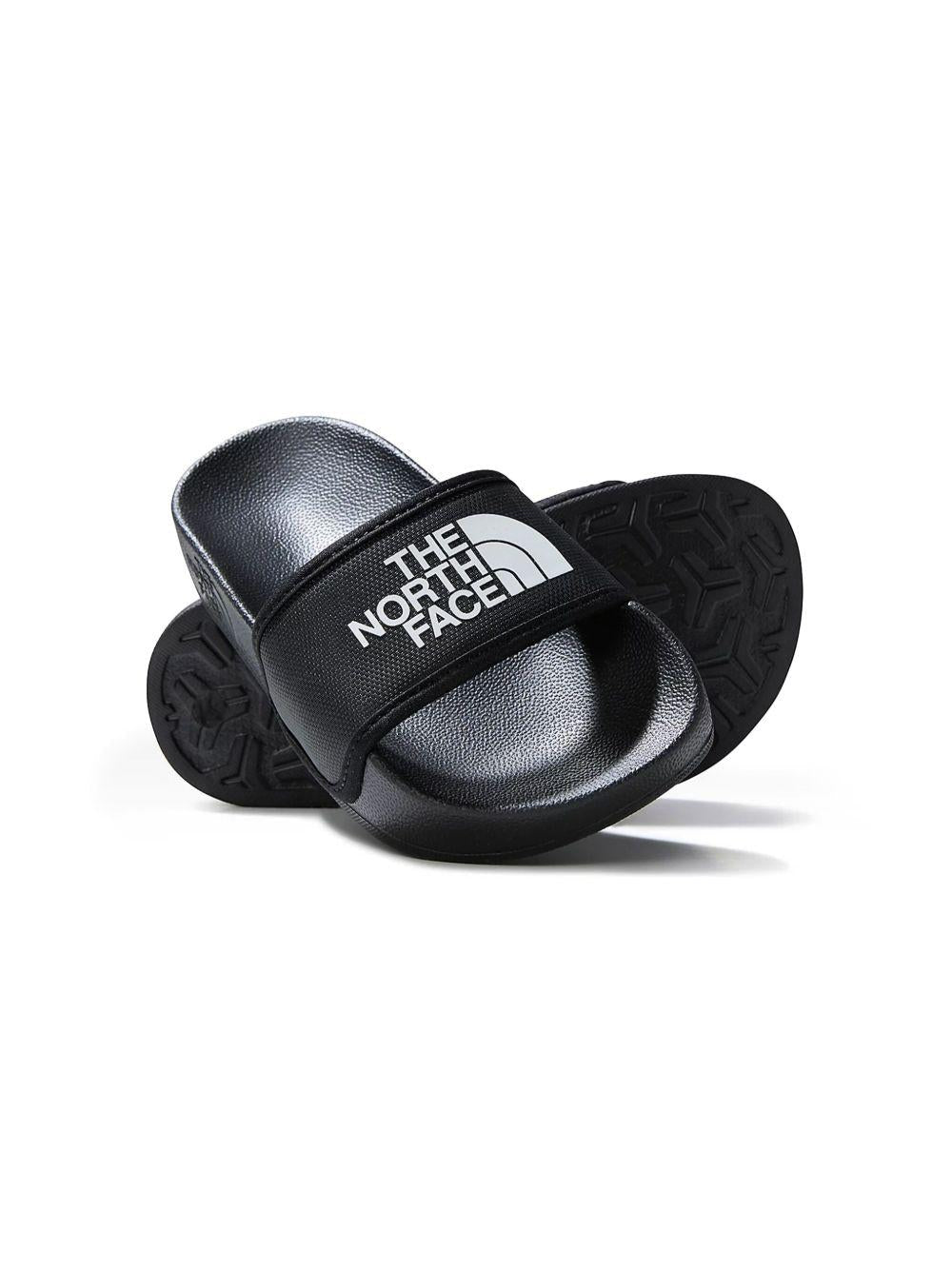 Ciabatte Base Camp III per bambino The North Face Kids nere con stampa con logo sul davanti - Rubino Kids