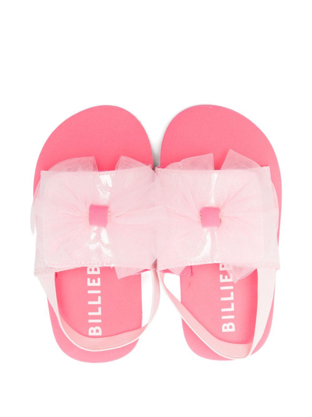 Ciabatte per bambina Billieblush rosa con applicazione fiocco sul davanti - Rubino Kids