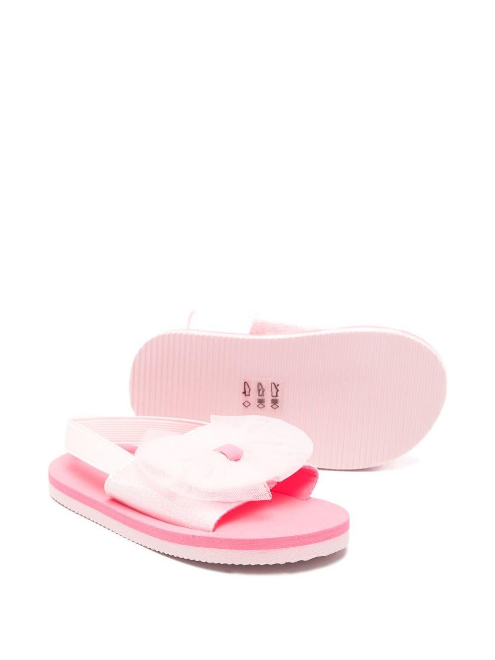 Ciabatte per bambina Billieblush rosa con applicazione fiocco sul davanti - Rubino Kids