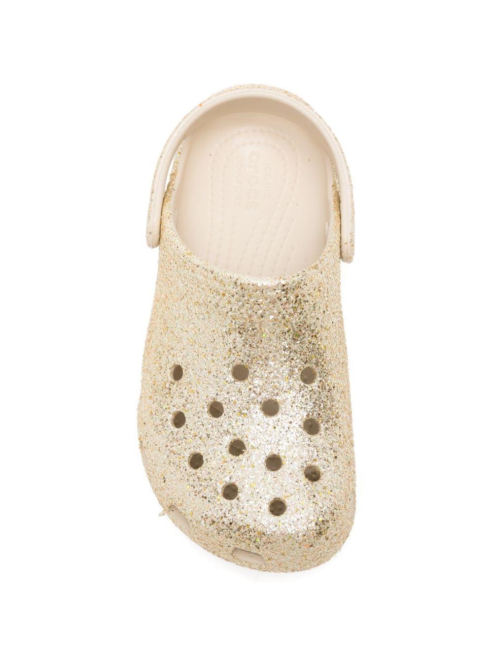 Ciabatte per bambina Crocs Kids oro con design glitterato - Rubino Kids
