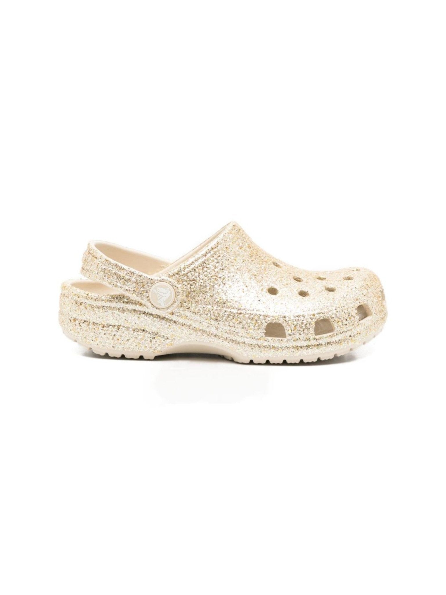 Ciabatte per bambina Crocs Kids oro con design glitterato - Rubino Kids