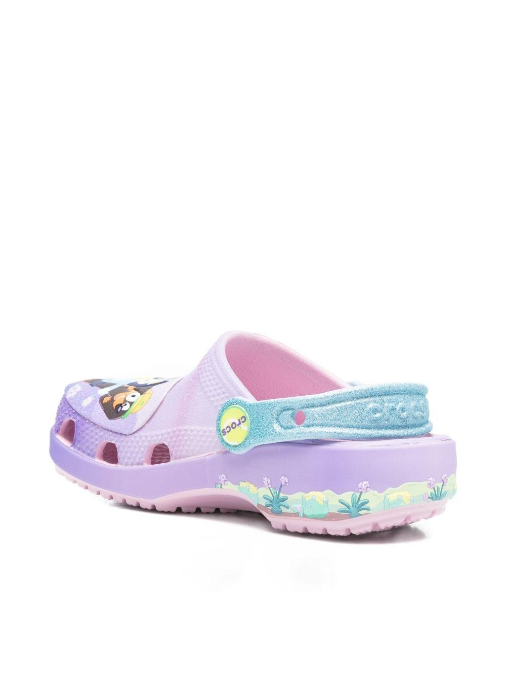 Ciabatte per bambina Crocs Kids viola con applicazione farfalla - Rubino Kids