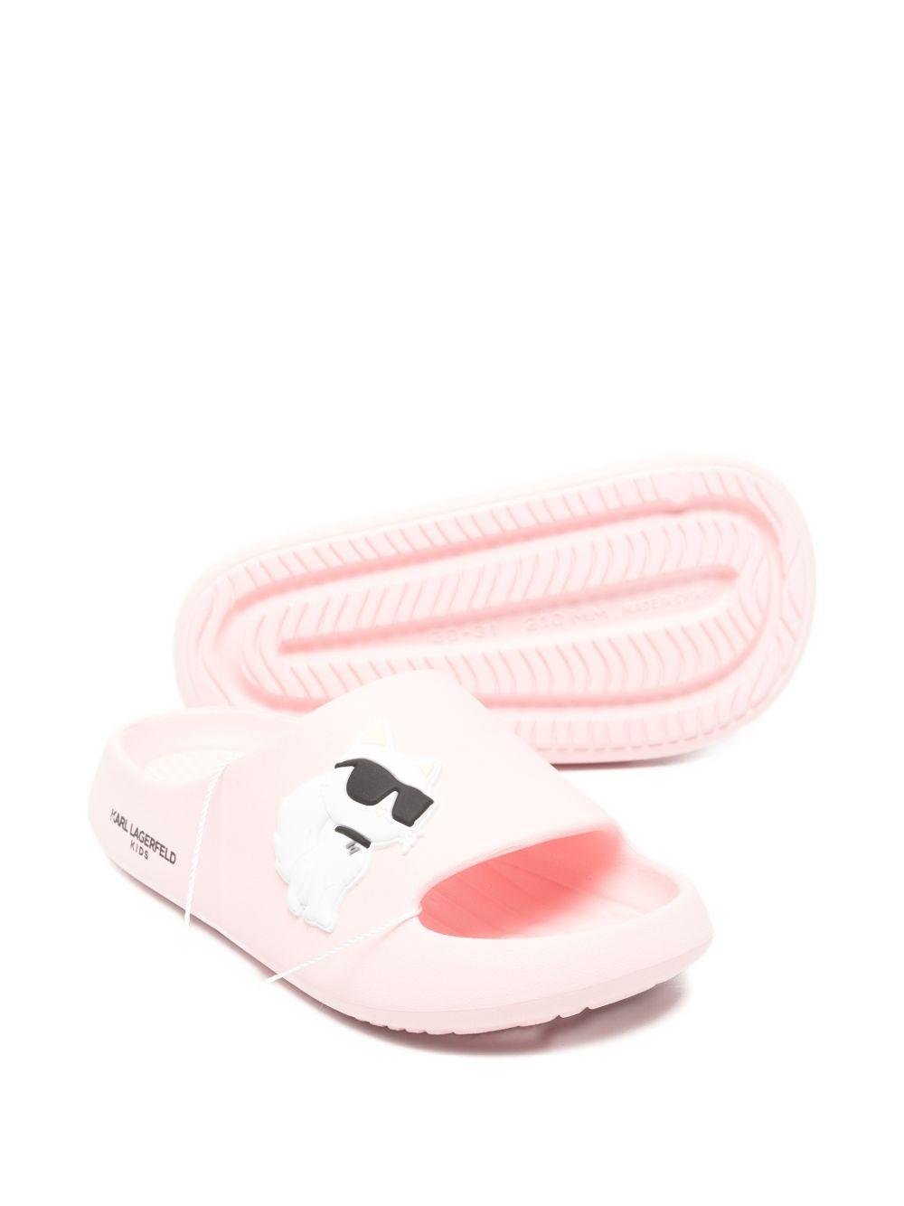 Ciabatte per bambina Karl Lagerfeld Kids rosa con plantare sagomato - Rubino Kids