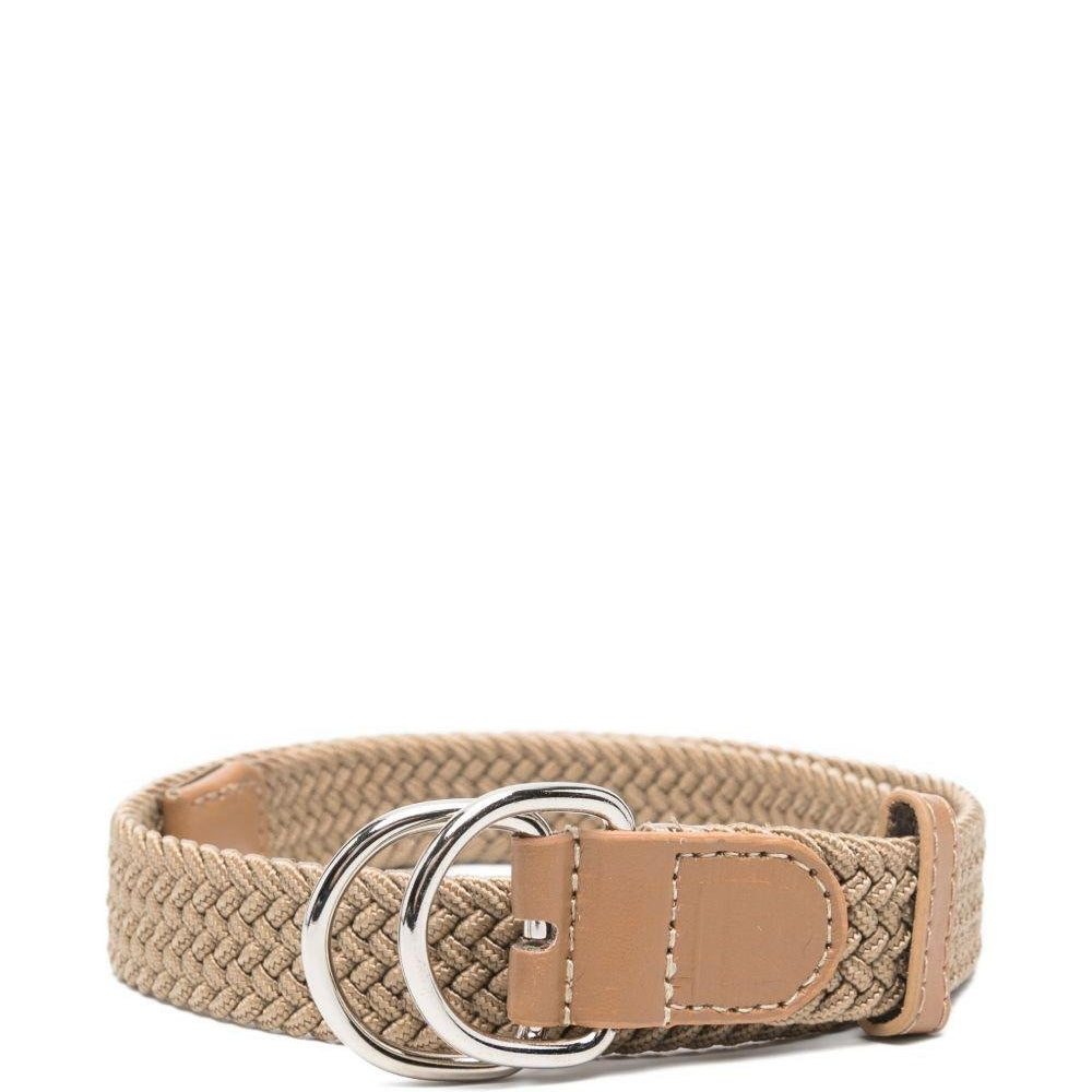 Cintura per bambino Paolo Pecora Kids beige in pelle intrecciata - Rubino Kids