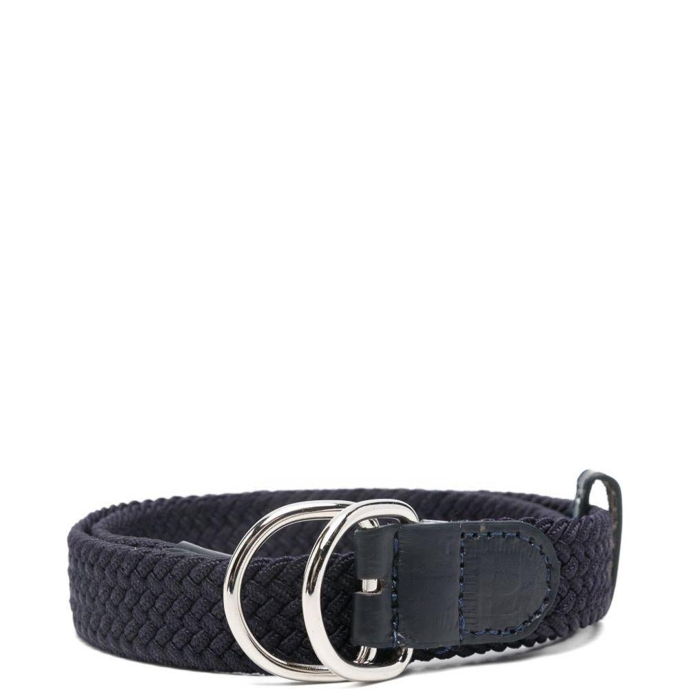 Cintura per bambino Paolo Pecora Kids blu in pelle intrecciata - Rubino Kids