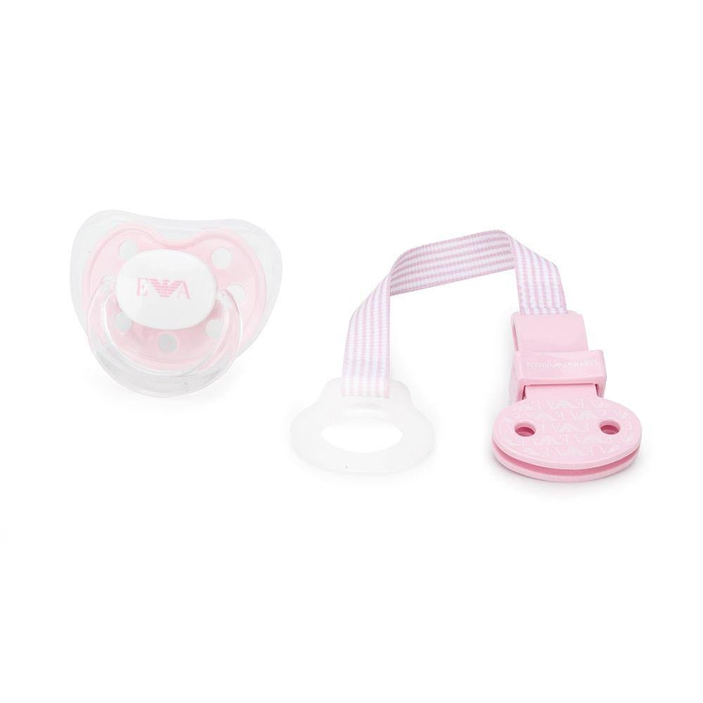 Ciuccio per neonata Emporio Armani Kids rosa con stampa - Rubino Kids