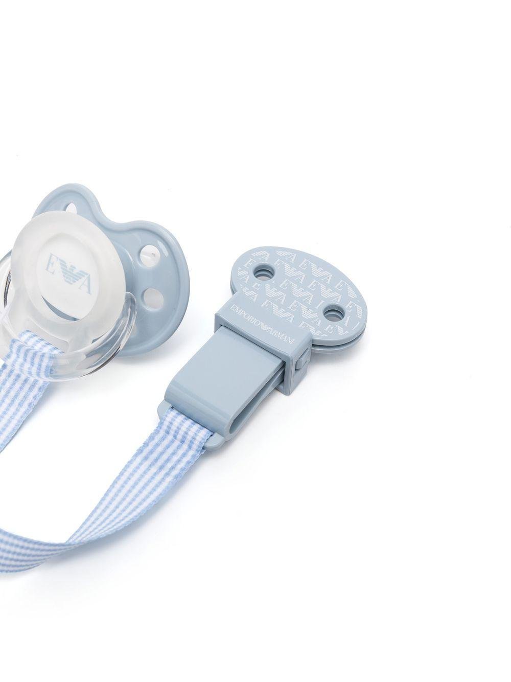 Ciuccio per neonato Emporio Armani Kids azzurro con stampa - Rubino Kids