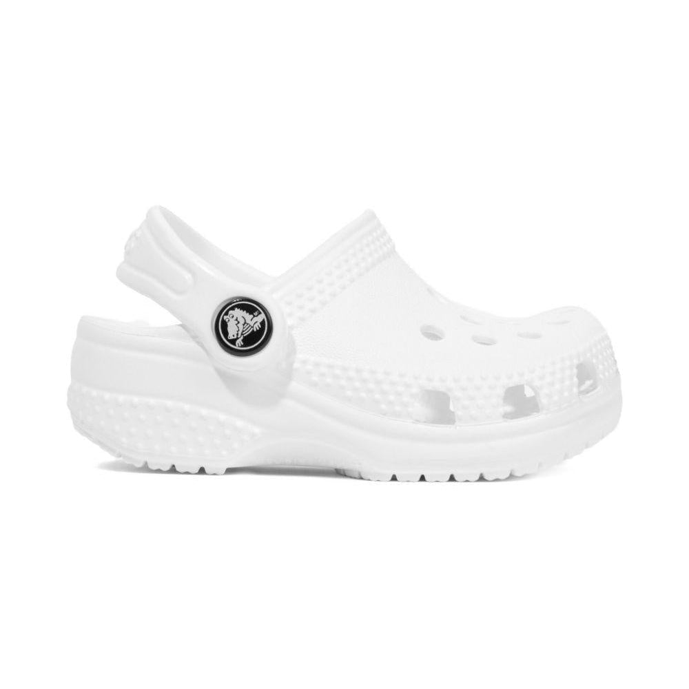 Clogs per bambini Crocs Kids bianche con cinturino posteriore - Rubino Kids