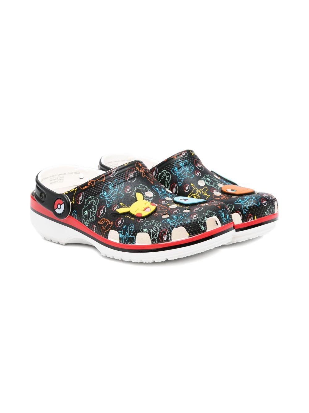 Clogs per bambino Crocs Kids nere con stampa Pokémon - Rubino Kids